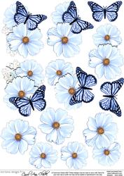 Pretty Butterfly & Flower 3D Decoupage Designs