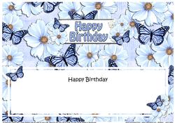 Birthday Floral Butterflies Large Dl Matching Insert