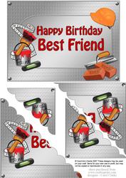 5x7 Handyman Tools Birthday Best Friend Scallop Corner