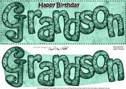 Large Dl Birthday Grandson Clocks 3D Decoupage