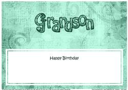 Birthday Grandson Clocks Matching Large Dl Insert