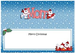 Xmas Mom Polar Bears Matching Large Dl Insert