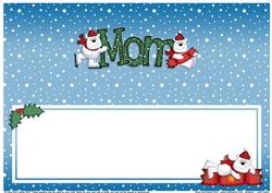 Xmas Mom Polar Bears Matching Large Dl Insert
