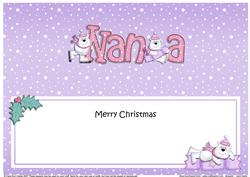 Christmas Nana Polar Bears Matching Large Dl Insert