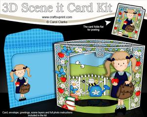 3D Girlz Schoolgirl Kaz Scene It Card Kit