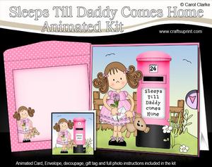 Girlz Zoe 3D Sleeps Till Daddy Comes Home Countdown Card