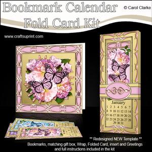 Butterfly Bouquet Bookmark Calendar Fold Card Kit