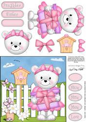 Teddy Tess's Present Quick Card & 3D Decoupage