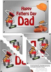 5x7 Handyman Tools Fathers Day Dad Scallop Corner