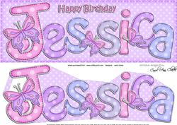 Large Dl Birthday Jessica Butterflies Card & 3D Decoupage