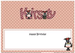 Birthday Kirsty Scottie Dog Large Dl Matching Insert