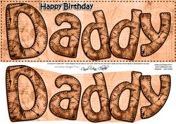 Large Dl Birthday Daddy Clocks 3D Decoupage