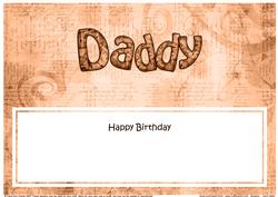 Birthday Daddy Clocks Matching Large Dl Insert