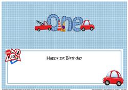 1st Birthday Cars Large Dl Matching Large Dl Insert