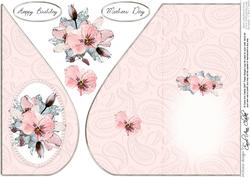 Posy & Pearls Teardrop Card
