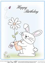 A4 Little Bunny - Birthday