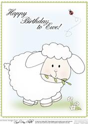 A4 Little Lamb - Birthday