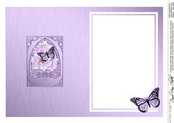 Butterfly & Pastel Flowers Fancy Arch Shaped Matching Insert