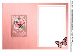 Butterfly & Roses Fancy Arch Shaped Matching Insert