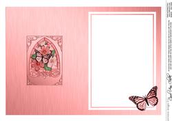 Pretty Violas & Butterfly Fancy Arch Shaped Matching Insert