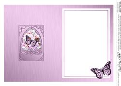 Pastel Bouquet & Butterfly Fancy Arch Shaped Matching Insert