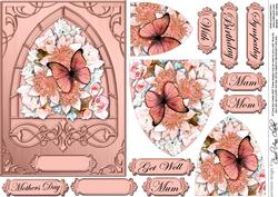 Butterfly Bouquet Fancy Arch Shaped Pyramid Sheet