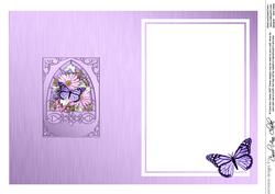 Butterfly & Daisies Fancy Arch Shaped Matching Insert