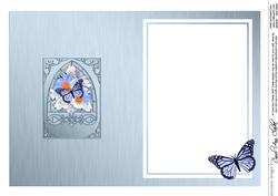 Butterfly Blues Fancy Arch Shaped Matching Insert