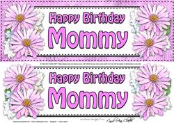 Large Dl Birthday Mommy Daisies Floral 3D Decoupage