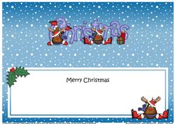 Xmas Christmas Rudolph Matching Large Dl Insert
