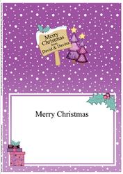 Xmas Personalised David & Davina Matching A5 Insert