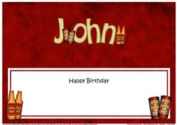 Birthday John Beer Large Dl Matching Insert
