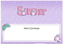 Merry Christmas Summer Penguins Matching Large Dl Insert