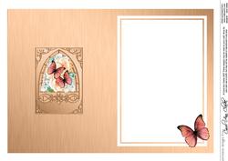Butterflies & Flowers Fancy Arch Shaped Matching Insert