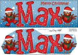 Merry Christmas Max Robins Large Dl & 3D Decoupage