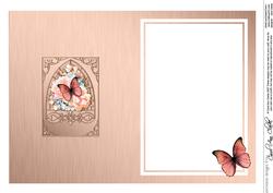 Pretty Butterflies & Flowers Fancy Arch Shaped Insert