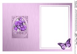 Roses & Butterflies Fancy Arch Shaped Insert