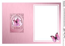 Butterflies & Flowers Fancy Arch Shaped Matching Insert