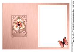 Butterfly & Wild Roses Fancy Arch Shaped Matching Insert