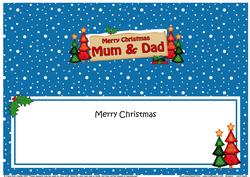Xmas Mum & Dad Trees Signpost Large Dl Matching Insert