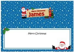 Xmas James Santa Signpost Large Dl Matching Insert
