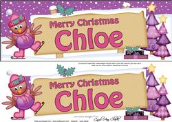 Xmas Chloe Robin Signpost Large Dl Easicut 3D Decoupage