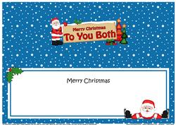 Xmas to You Both Santa Signpost Large Dl Matching Insert