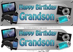 Large Dl Birthday Grandson Gadgets & Gizmos 3D Decoupage