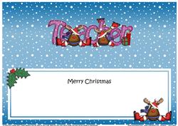 Xmas Teacher Matching Large Dl Insert