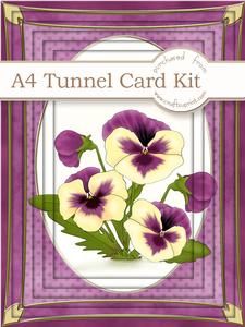 A4 Pansy Burgundy Tunnel Card Kit