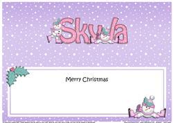 Merry Christmas Skyla Snowmen Matching Large Dl Insert