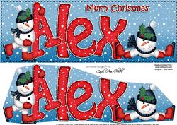 Merry Christmas Alex Large Dl & 3D Decoupage