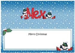 Merry Christmas Alex Snowmen Matching Large Dl Insert