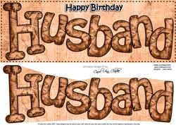 Large Dl Birthday Husband Clocks 3D Decoupage